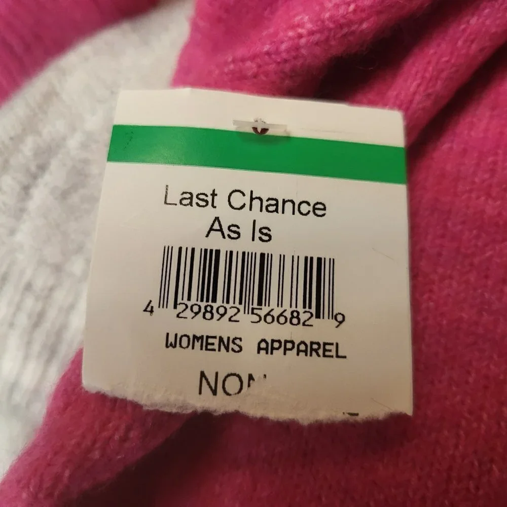 Vince Camuto Extended Shoulder Colorblock Sweater in Paradox Pink Sz: XL NWT - Picture 7 of 8